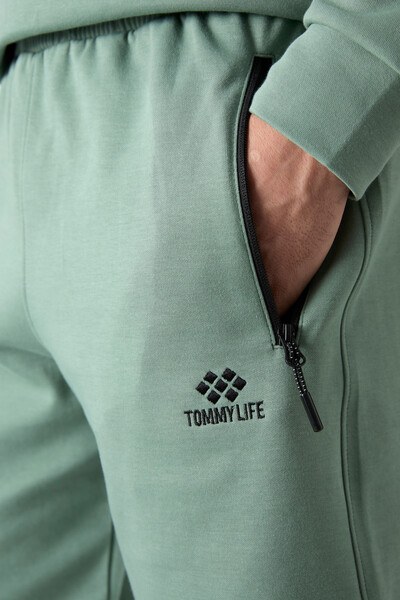 Tommylife Toptan Standart Kalıp Basic Erkek Şort 81136 Açık Yeşil - 5