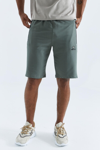 Tommylife Toptan Standart Kalıp Basic Erkek Şort 81136 Çağla - Thumbnail