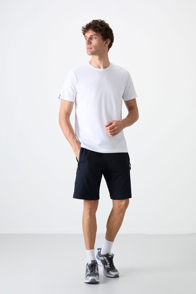 Tommylife Toptan Standart Kalıp Basic Erkek Şort 81136 Lacivert - 2