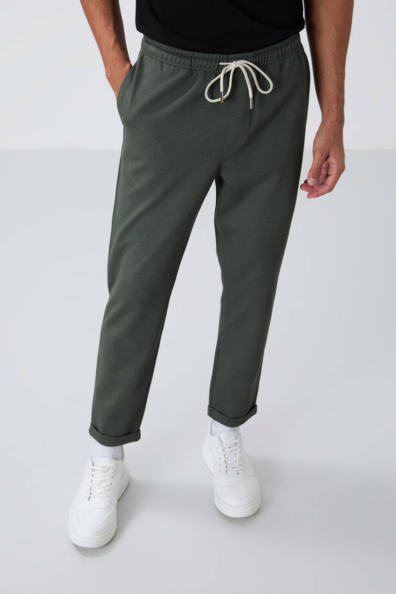 TOMMYLIFE - Tommylife Toptan Standart Kalıp Erkek Eşofman Altı 82154 Haki