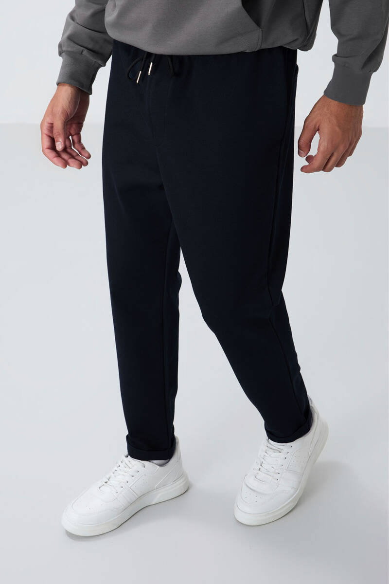 TOMMYLIFE - Tommylife Toptan Standart Kalıp Erkek Eşofman Altı 82154 Lacivert