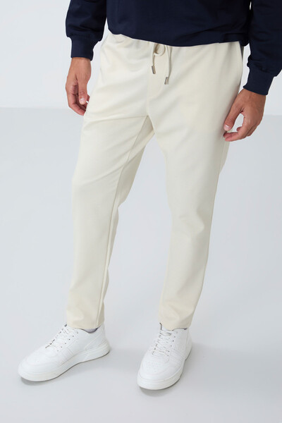 TOMMYLIFE - Tommylife Toptan Standart Kalıp Erkek Eşofman Alt 82155 Bej