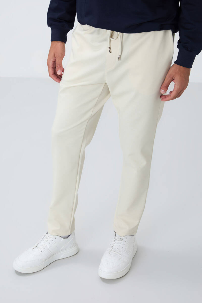 TOMMYLIFE - Tommylife Toptan Standart Kalıp Erkek Eşofman Alt 82155 Bej