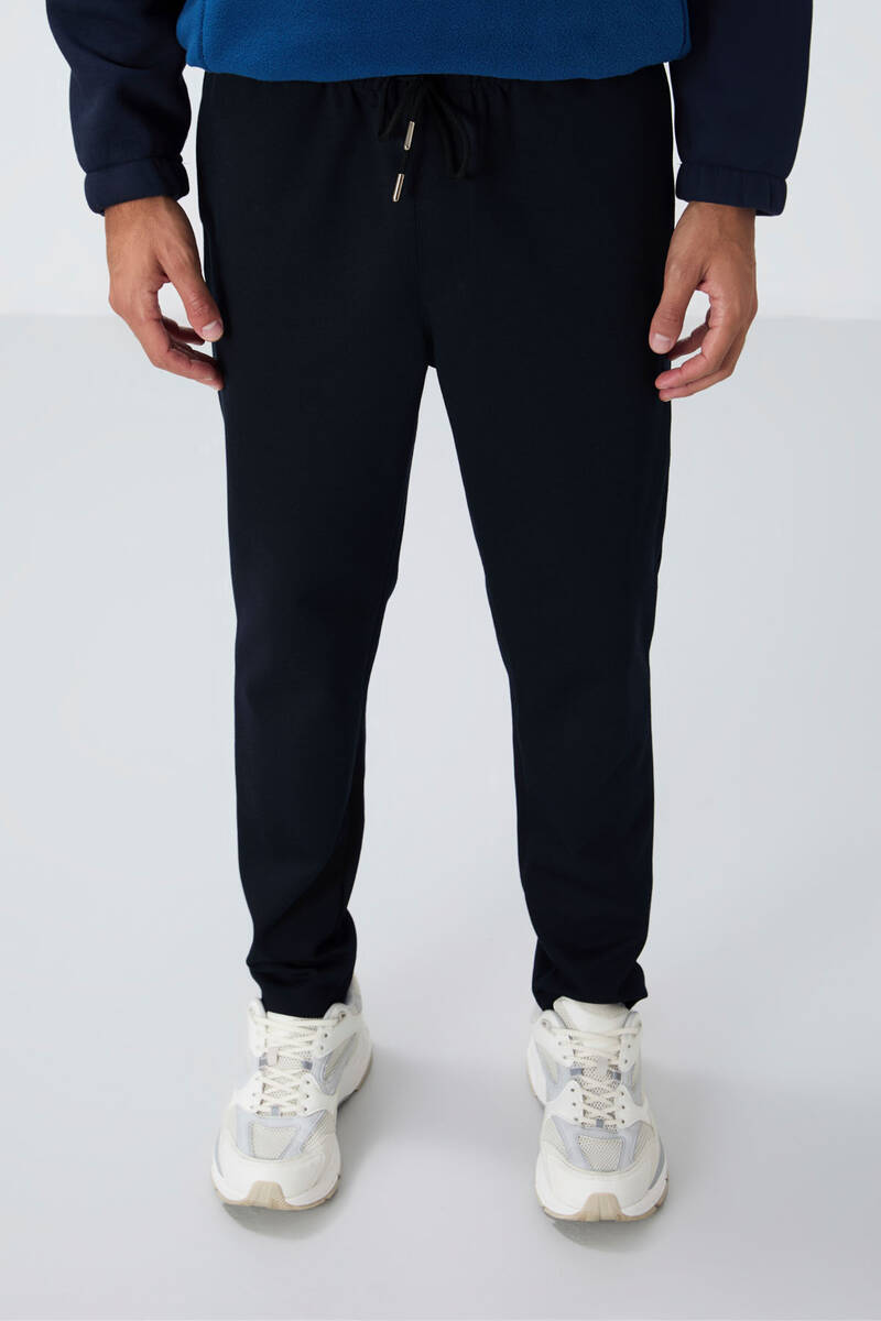 TOMMYLIFE - Tommylife Toptan Standart Kalıp Erkek Eşofman Alt 82155 Lacivert
