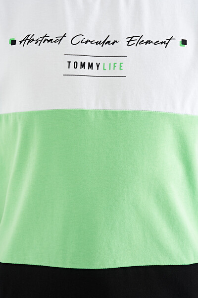 Tommylife Wholesale 7-15 Age Crew Neck Standard Fit Printed Boys' T-Shirt 11135 Black - Thumbnail