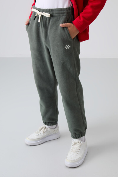 Tommylife Wholesale 7-15 Age Jogger Standard Fit Boys' Fleece Sweatpants 11220 Khaki - Thumbnail