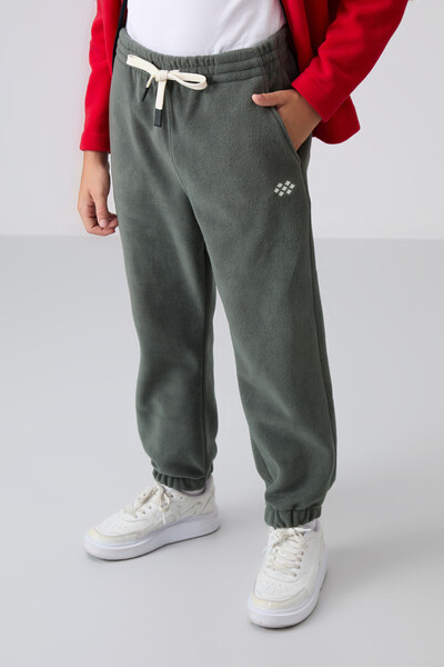 Tommylife Wholesale 7-15 Age Jogger Standard Fit Boys' Fleece Sweatpants 11220 Khaki - Thumbnail