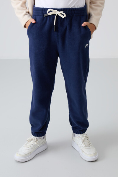 Tommylife Wholesale 7-15 Age Jogger Standard Fit Boys' Fleece Sweatpants 11220 Navy Blue - Thumbnail