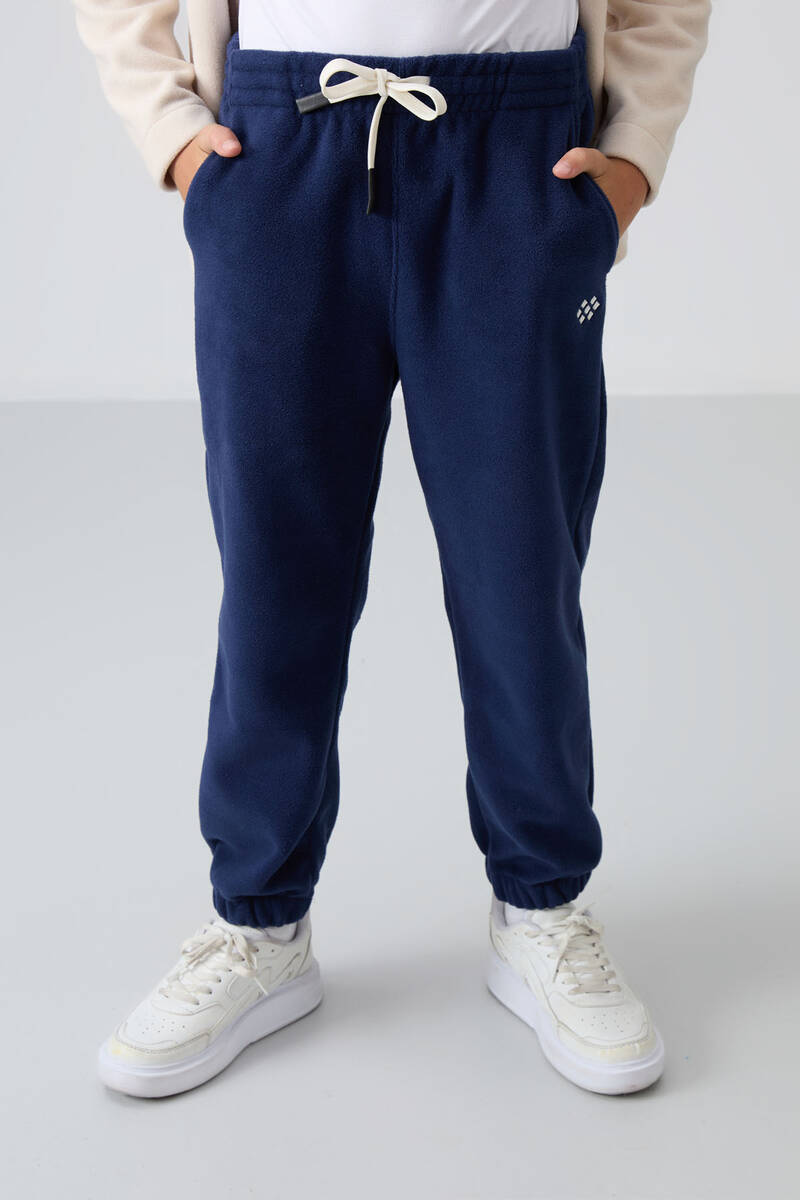 TommyLife - Tommylife Wholesale 7-15 Age Jogger Standard Fit Boys' Fleece Sweatpants 11220 Navy Blue