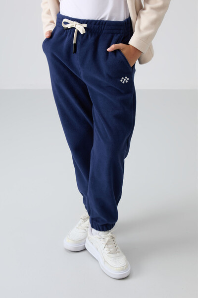 Tommylife Wholesale 7-15 Age Jogger Standard Fit Boys' Fleece Sweatpants 11220 Navy Blue - Thumbnail