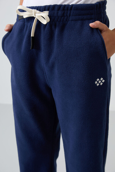 Tommylife Wholesale 7-15 Age Jogger Standard Fit Boys' Fleece Sweatpants 11220 Navy Blue - Thumbnail