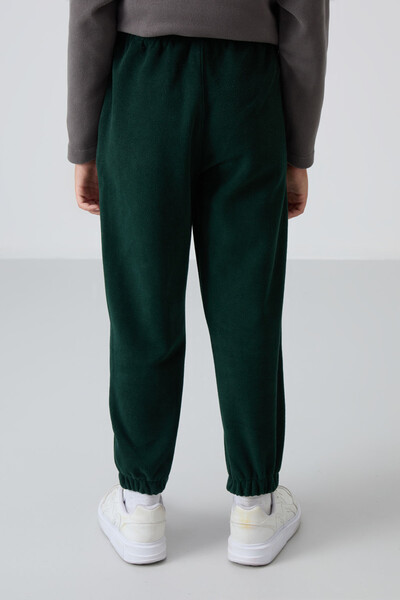 Tommylife Wholesale 7-15 Age Jogger Standard Fit Boys' Fleece Sweatpants 11220 Pine Green - Thumbnail