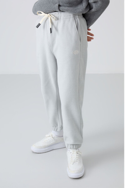 Tommylife Wholesale 7-15 Age Jogger Standard Fit Boys' Fleece Sweatpants 11220 Stone - Thumbnail