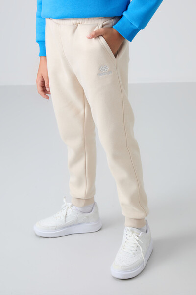 Tommylife Wholesale 7-15 Age Jogger Standard Fit Boys' Sweatpants 11224 Beige - Thumbnail