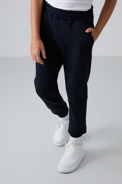 Tommylife Wholesale 7-15 Age Jogger Standard Fit Boys' Sweatpants 11224 Navy Blue - Thumbnail