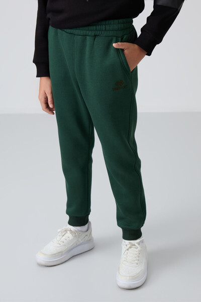 Tommylife Wholesale 7-15 Age Jogger Standard Fit Boys' Sweatpants 11224 Pine Green - Thumbnail