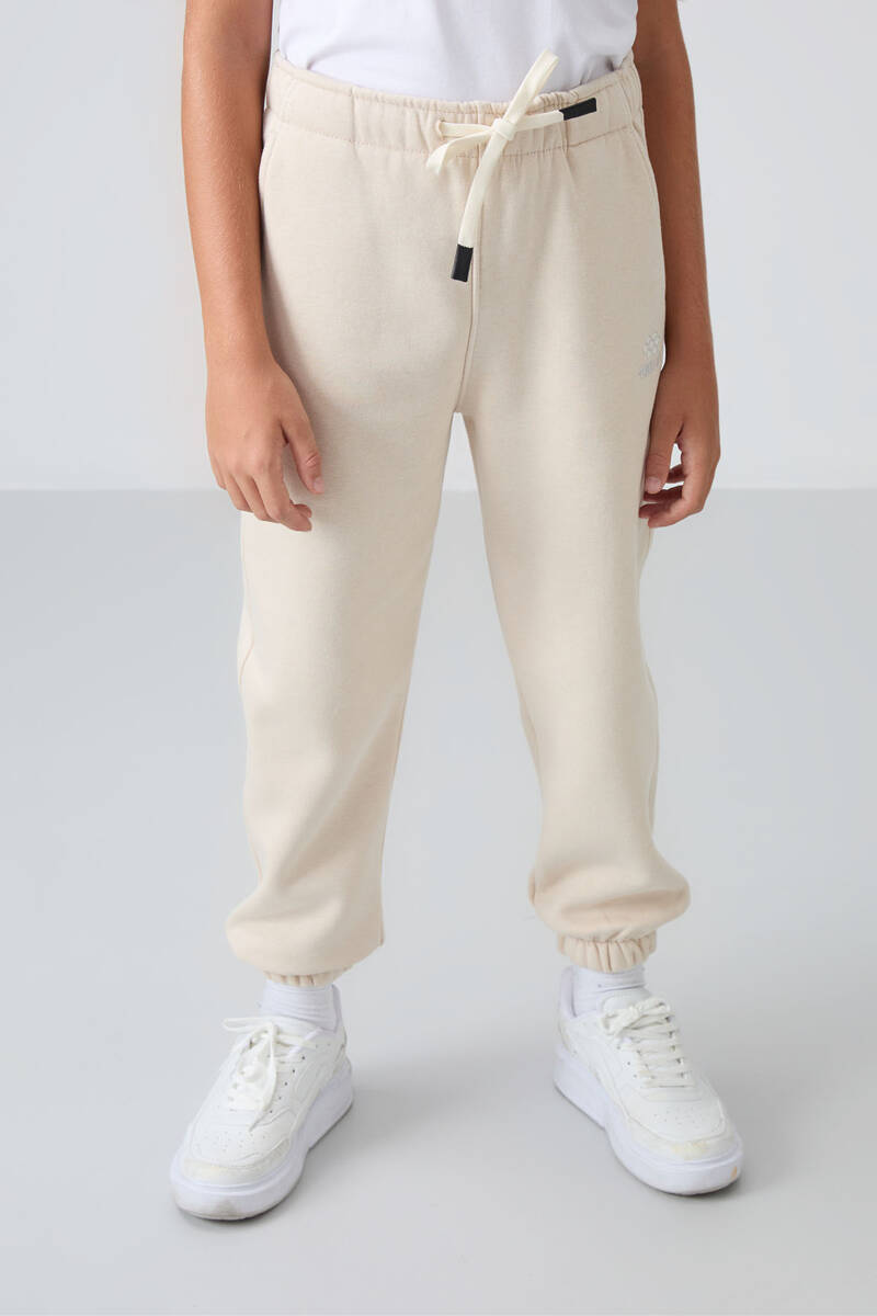 TommyLife - Tommylife Wholesale 7-15 Age Jogger Standard Fit Boys' Sweatpants 11225 Beige