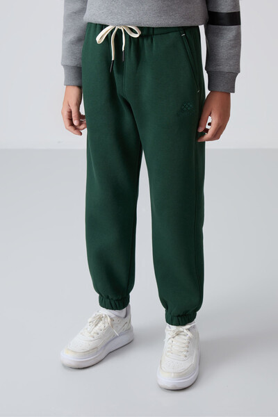 Tommylife Wholesale 7-15 Age Jogger Standard Fit Boys' Sweatpants 11225 Pine Green - Thumbnail