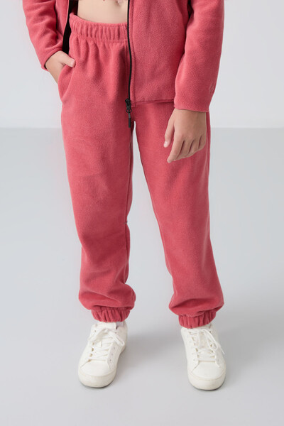 Tommylife Wholesale 7-15 Age Jogger Standard Fit Girls Sweatpants 75155 Wild Rose - Thumbnail