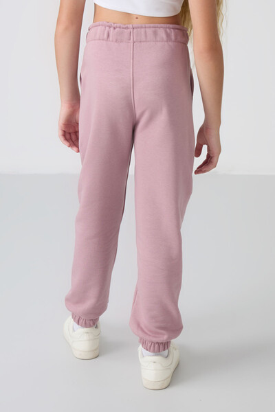 Tommylife Wholesale 7-15 Age Jogger Standard Fit Girls Sweatpants 75158 Dusty Rose - Thumbnail