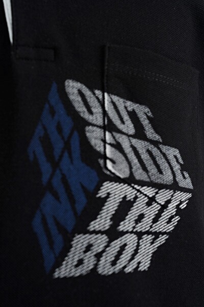 Tommylife Wholesale 7-15 Age Polo Neck Standard Fit Boys' T-Shirt 11102 Black - Thumbnail