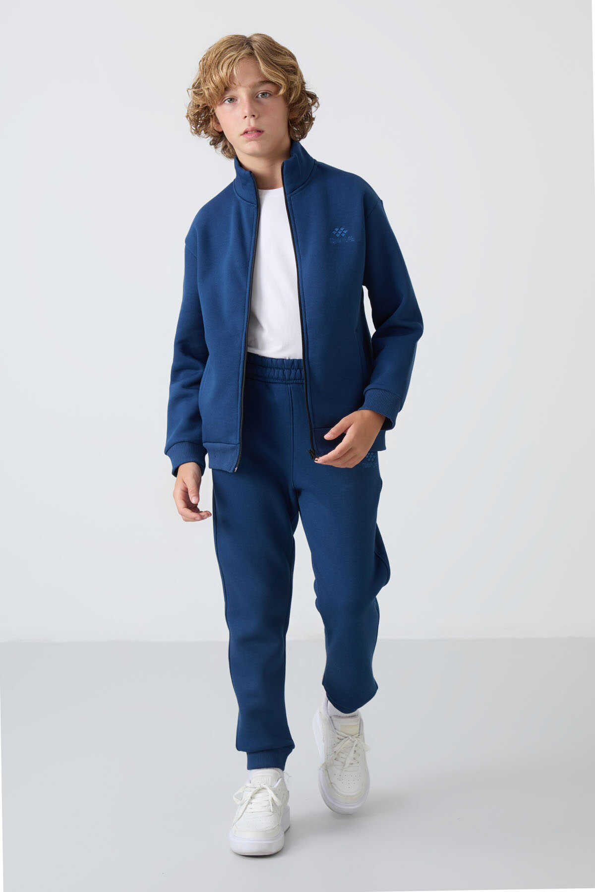 Tommylife Wholesale 7-15 Age Stand Collar Boys' Tracksuit Set 11256 Parliament - 4