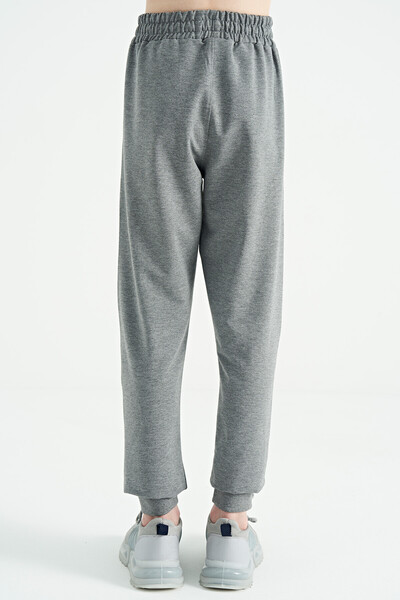 Tommylife Wholesale 7-15 Age Standard Fit Jogger Boys' Sweatpants 11063 Gray Melange - Thumbnail