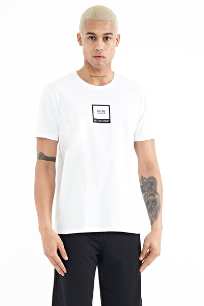 Tommylife Wholesale Adney White Round Neck Men's T-Shirt - 88230 - Thumbnail