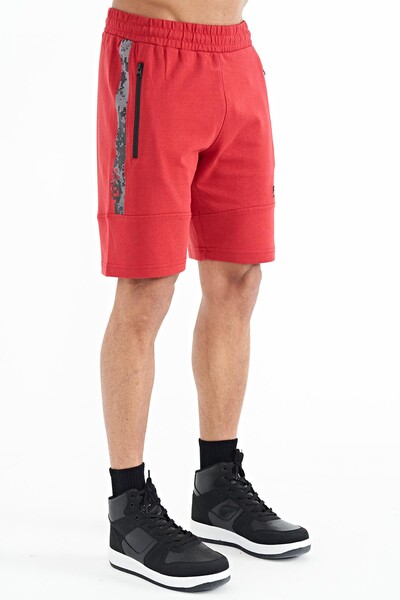 Tommylife Wholesale Alec Standard Fit Basic Men's Shorts 81243 Red - Thumbnail