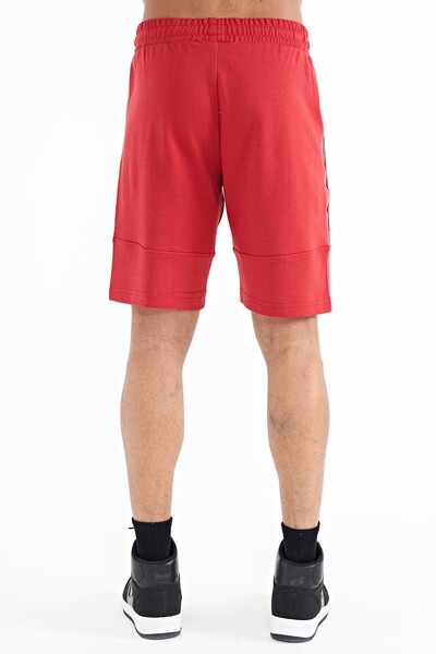 Tommylife Wholesale Alec Standard Fit Basic Men's Shorts 81243 Red - Thumbnail