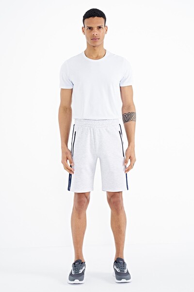 Tommylife Wholesale Alfred Snow Marl Standard Fit Men's Shorts - 81244 - Thumbnail