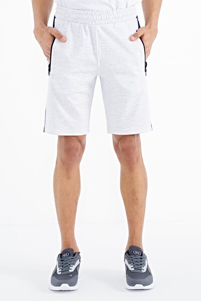 Tommylife Wholesale Alfred Snow Marl Standard Fit Men's Shorts - 81244 - Thumbnail