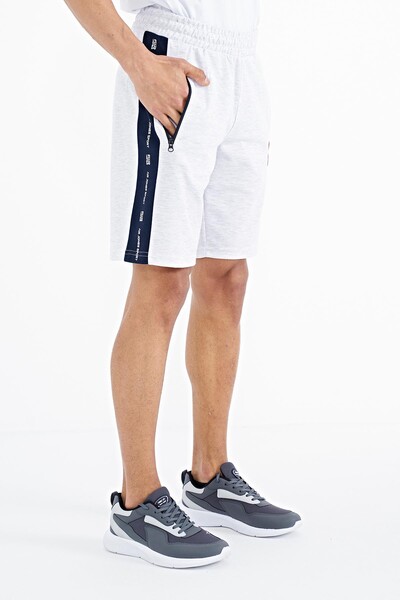 Tommylife Wholesale Alfred Snow Marl Standard Fit Men's Shorts - 81244 - Thumbnail