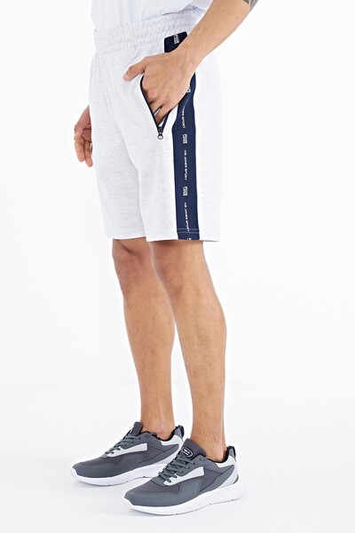 Tommylife Wholesale Alfred Snow Marl Standard Fit Men's Shorts - 81244 - Thumbnail