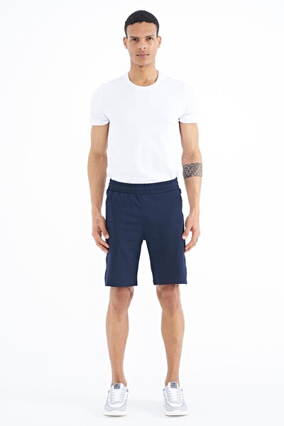 Tommylife Wholesale Alfred Standard Fit Men's Shorts 81244 Indigo - Thumbnail