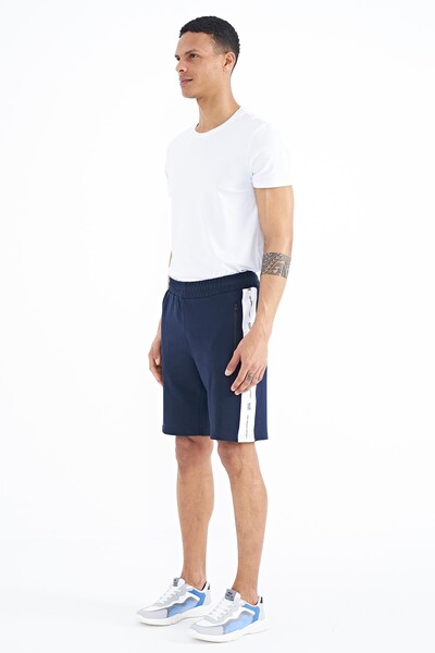 Tommylife Wholesale Alfred Standard Fit Men's Shorts 81244 Indigo - Thumbnail