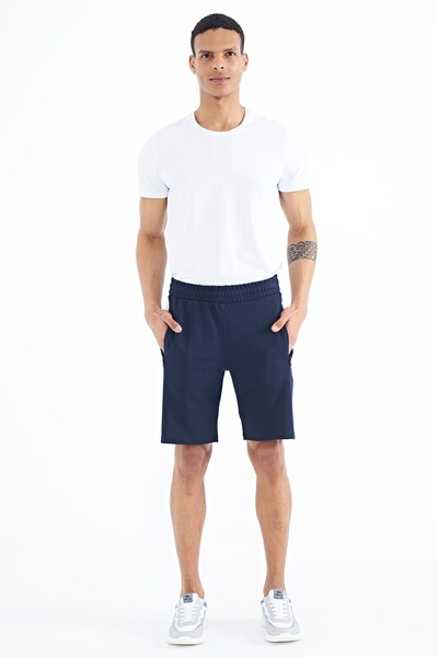 Tommylife Wholesale Alfred Standard Fit Men's Shorts 81244 Indigo - Thumbnail