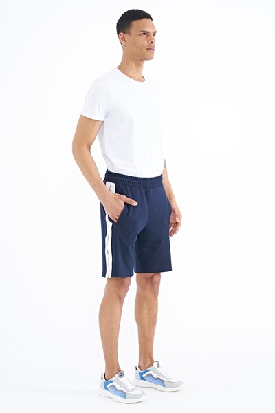 Tommylife Wholesale Alfred Standard Fit Men's Shorts 81244 Indigo - Thumbnail