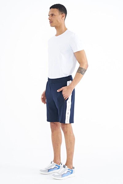 Tommylife Wholesale Alfred Standard Fit Men's Shorts 81244 Indigo - Thumbnail