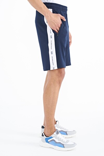 Tommylife Wholesale Alfred Standard Fit Men's Shorts 81244 Indigo - Thumbnail