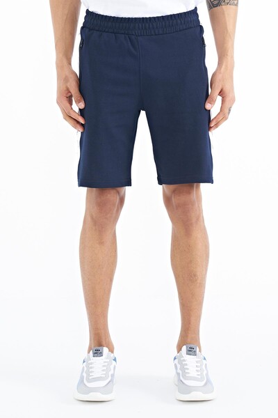 Tommylife Wholesale Alfred Standard Fit Men's Shorts 81244 Indigo - Thumbnail