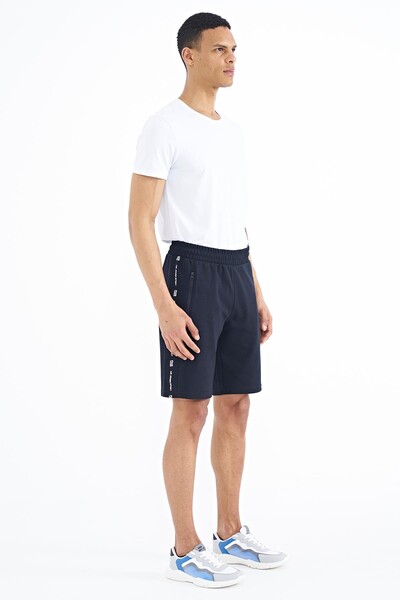 Tommylife Wholesale Alfred Standard Fit Men's Shorts 81244 Navy Blue - Thumbnail