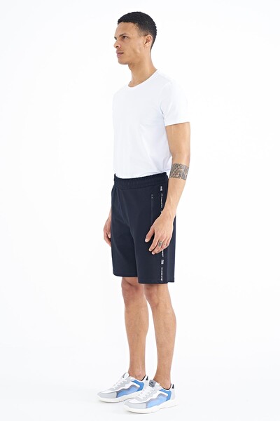 Tommylife Wholesale Alfred Standard Fit Men's Shorts 81244 Navy Blue - Thumbnail