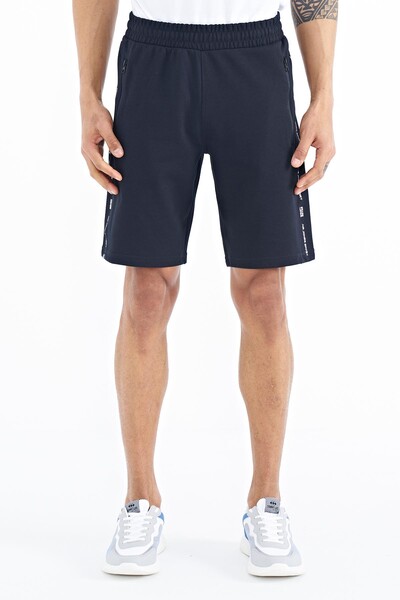 Tommylife Wholesale Alfred Standard Fit Men's Shorts 81244 Navy Blue - Thumbnail