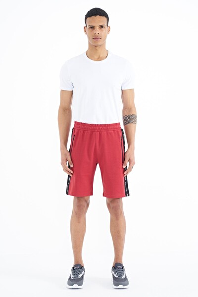 Tommylife Wholesale Alfred Standard Fit Men's Shorts 81244 Red - Thumbnail