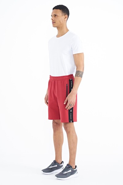 Tommylife Wholesale Alfred Standard Fit Men's Shorts 81244 Red - Thumbnail