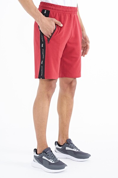 Tommylife Wholesale Alfred Standard Fit Men's Shorts 81244 Red - Thumbnail