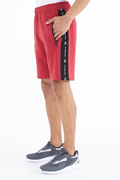 Tommylife Wholesale Alfred Standard Fit Men's Shorts 81244 Red - Thumbnail