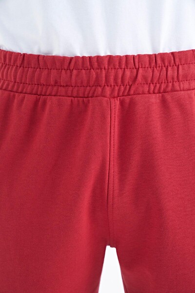 Tommylife Wholesale Alfred Standard Fit Men's Shorts 81244 Red - Thumbnail