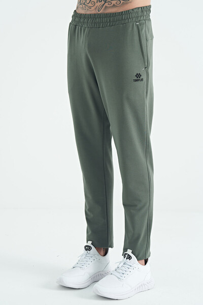 Tommylife Wholesale Almond Green Pocketed Standard Fit Men's Sweatpants - 84967 - Thumbnail